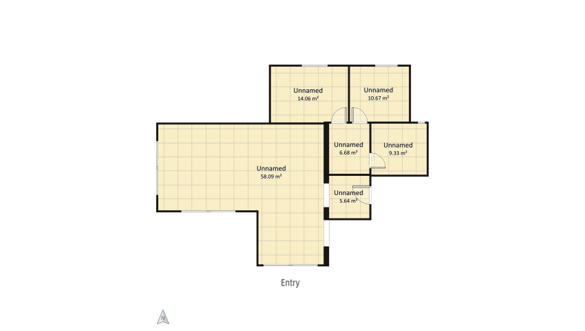 Scandinavian style apartment floor plan 104.47