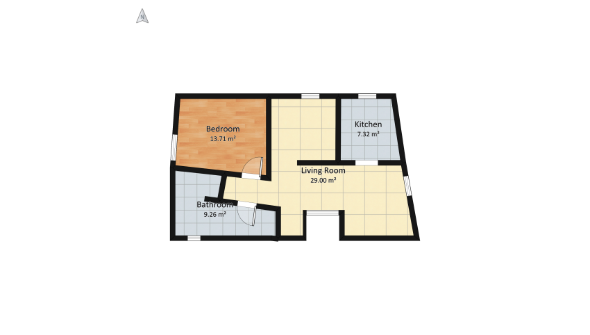 Holiday Home floor plan 68.8