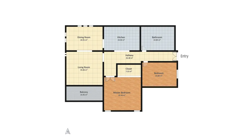 gray and green home floor plan 215.58