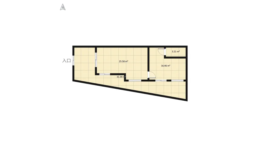 casa edícula floor plan 87.54