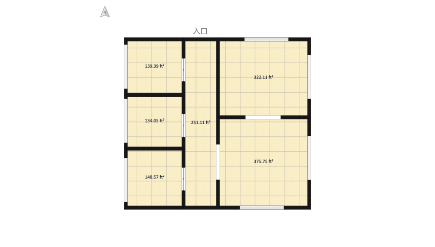 appartement blue floor plan 141.57