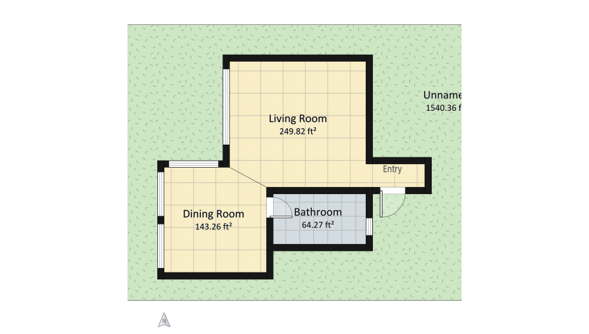 Tiny Mondern Apartment floor plan 185.6