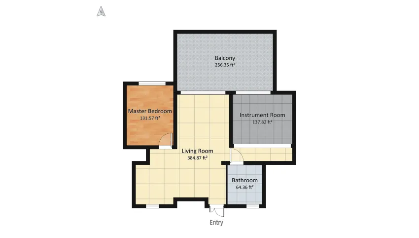 Natural-Mid Century Apartment floor plan 101.88