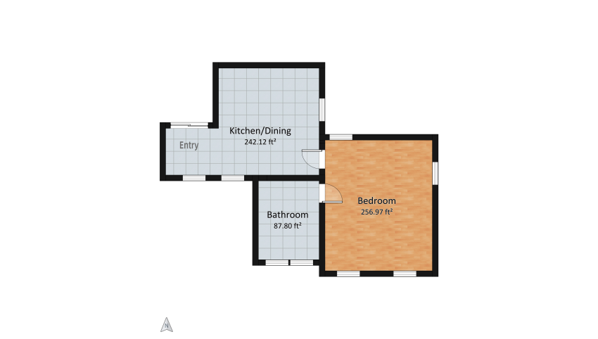 Kako's Apartment floor plan 54.53
