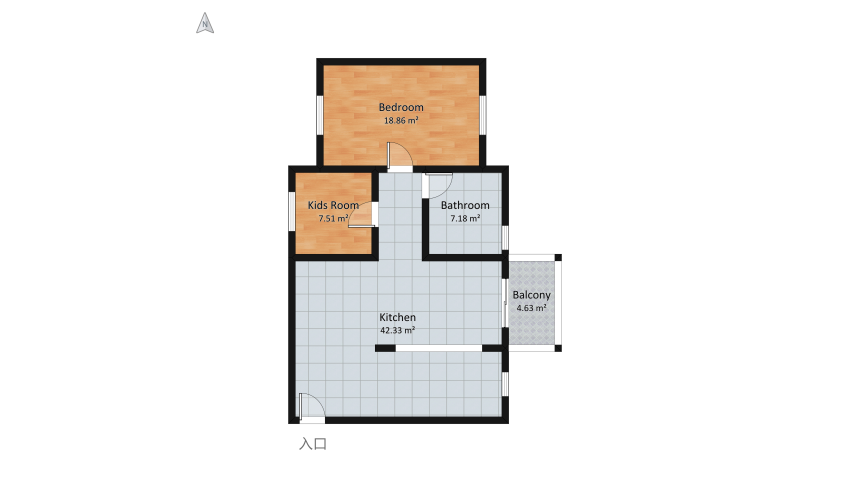 Apartamento (Apartment) floor plan 91.43