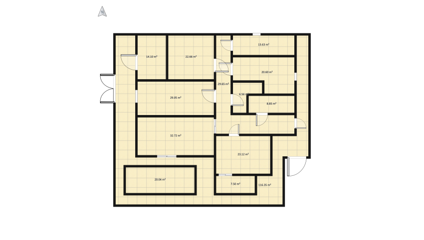 Casa de Daniela. floor plan 280.35