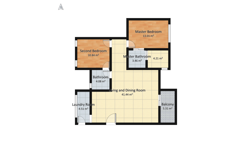 Apartment floor plan 99.74
