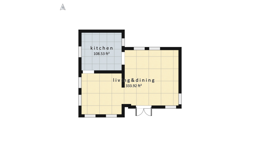 cottagecore spring house.  floor plan 117.1