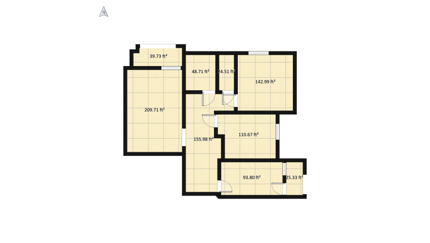 apartment floor plan 92.71