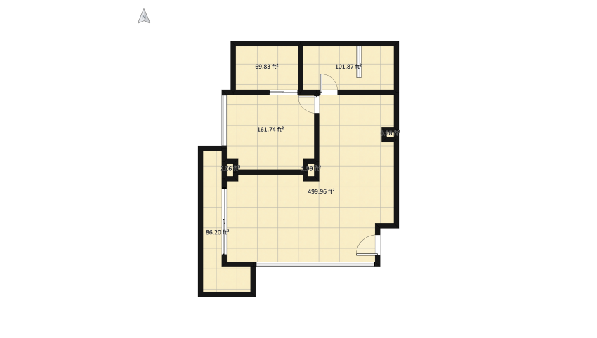 1 Bedroom Apt. with Balcony floor plan 98.02