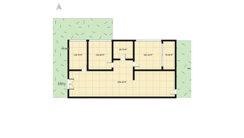 casa terrea com 1 quarto floor plan 247.81