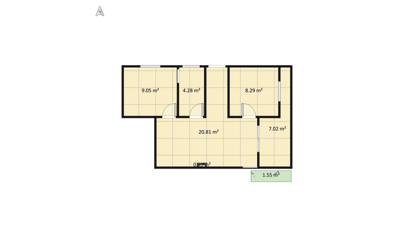 apartamento floor plan 55.48