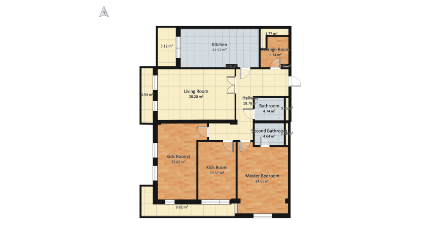 Neoclassical style apartment floor plan 192.7