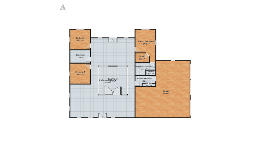 Courtyard House floor plan 335.11