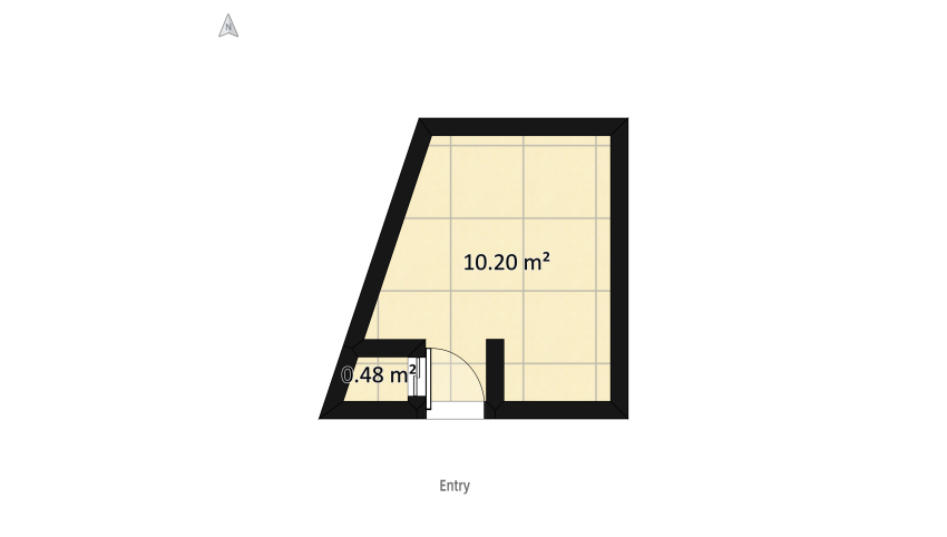 Bedroom with a strange layout floor plan 12.95