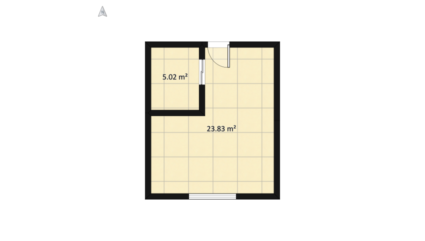 Kitnet 009 - Grao de Areia floor plan 32.7