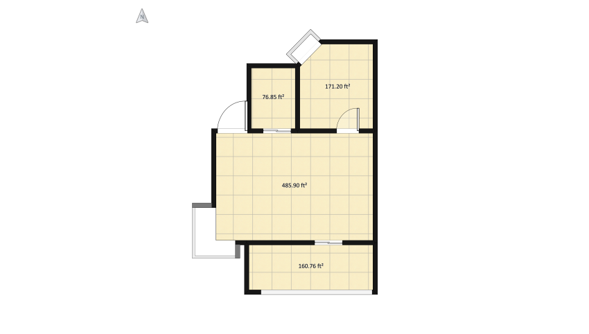 Apartamento na cidade floor plan 91.91