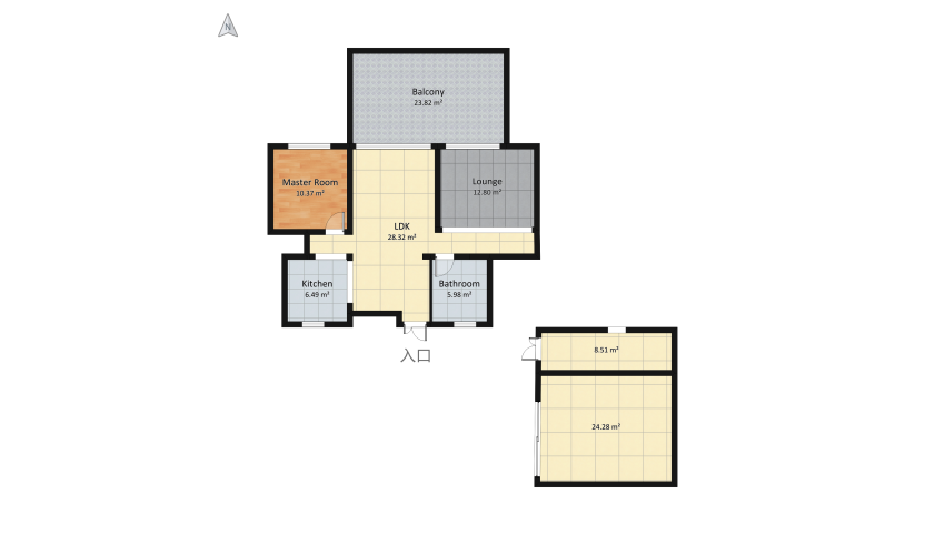 #PartyContest - NewYearsParty for six floor plan 136.85