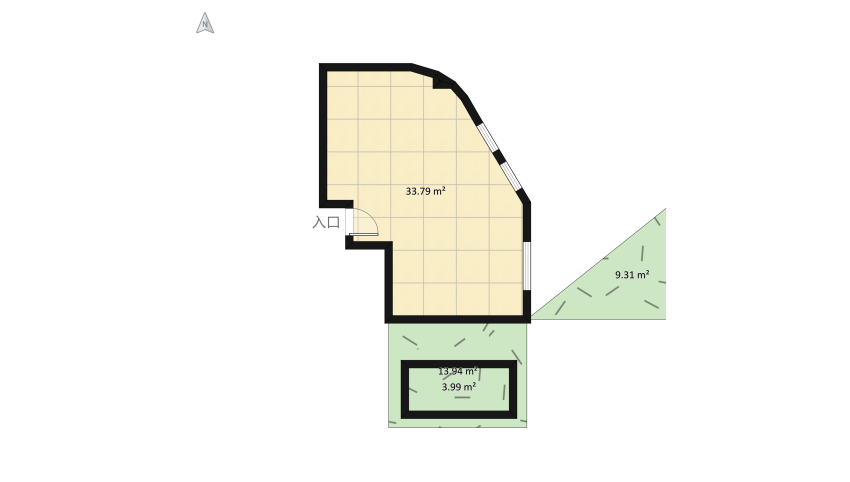 Piso floor plan 36.86