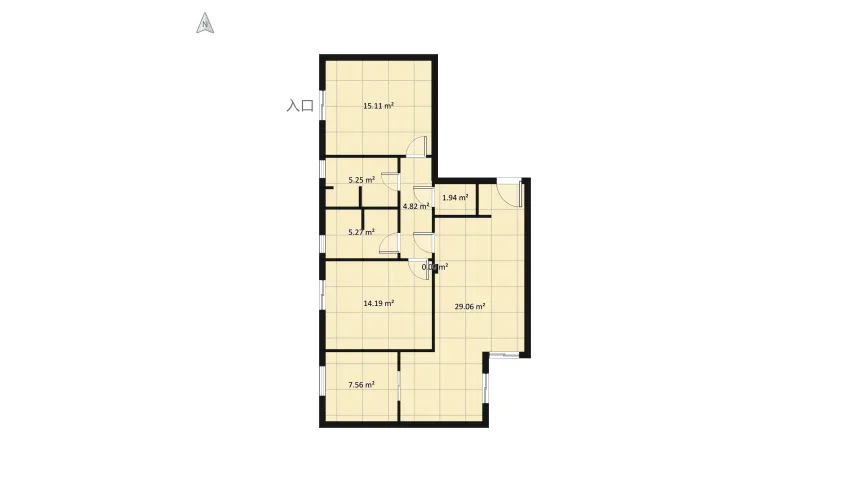 Modern Residential Home floor plan 91.89
