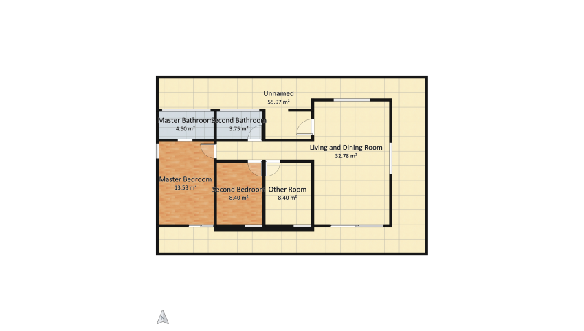 Casa de Interior floor plan 127.32