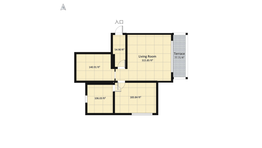 The Artist Apartment floor plan 92.6