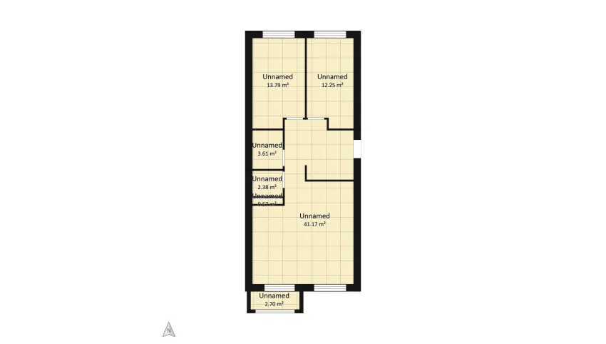 Kuzmich's apartment 2 floor plan 76.47