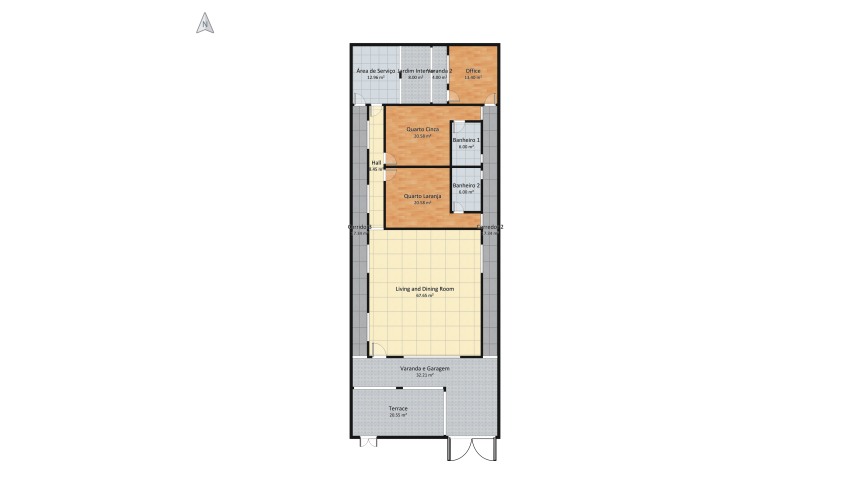 Casa Almeida de Moraes floor plan 278.94