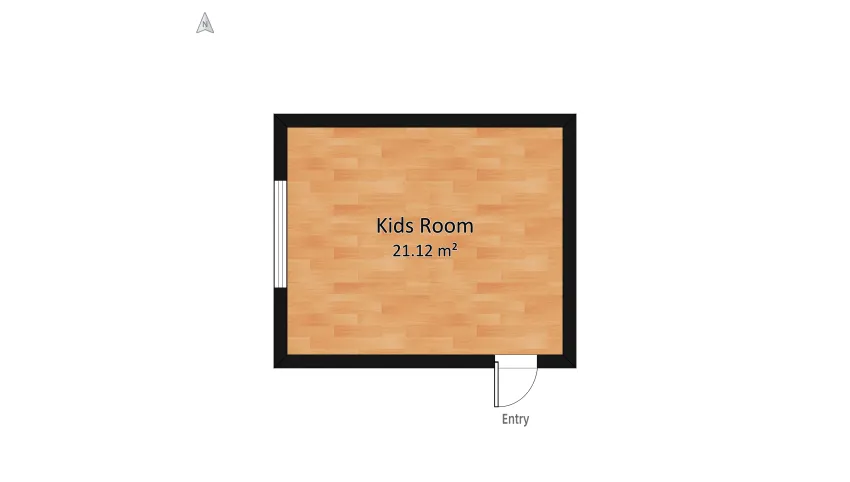 Kids Room With Christmas Wall floor plan 23.4