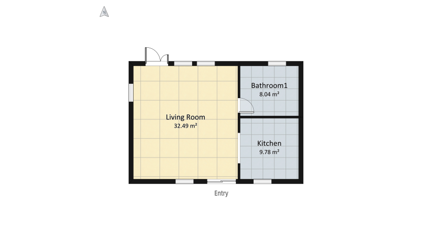 House with dorm window floor plan 528.77