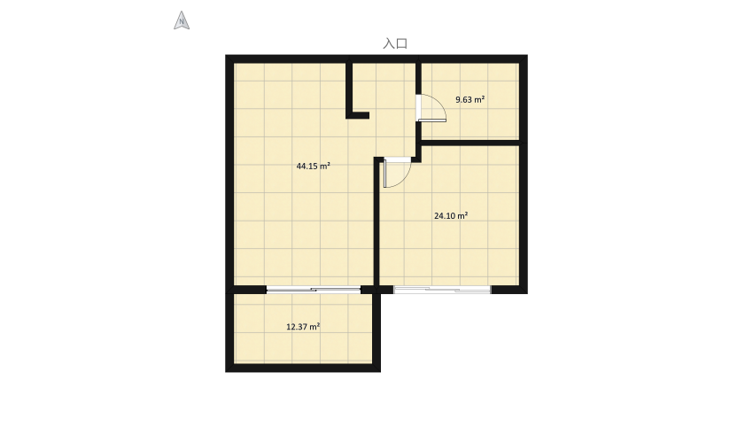 #EcoHomeContest - One bedroom apartment floor plan 101.33