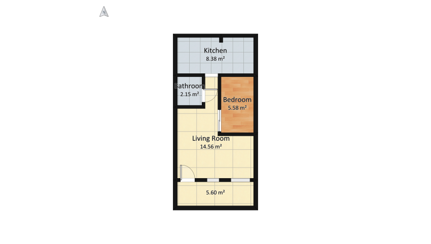 Mini houses floor plan 83.86