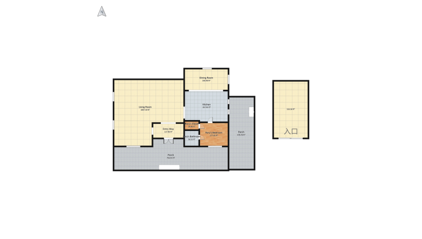 Gilmore Girl's Modern Day House floor plan 613.85