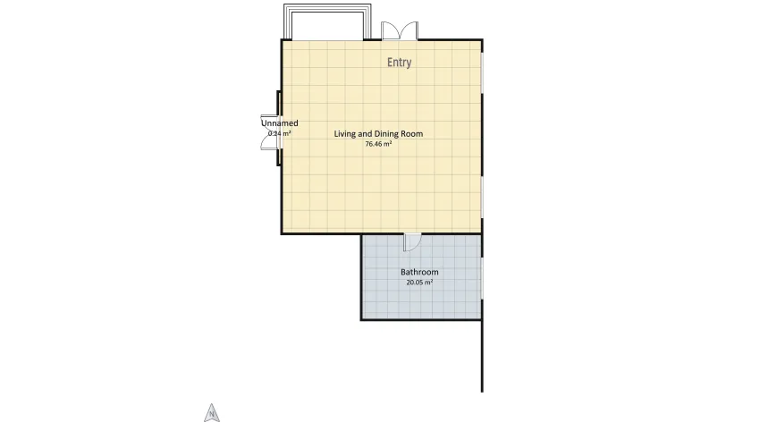 Little modern house floor plan 108.14