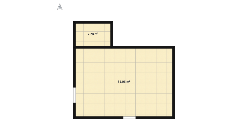 Yellow/grey Pantone 2021 house floor plan 73.59