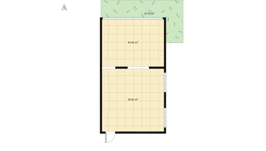 Retro Mid-Century Modern Loft floor plan 132.26