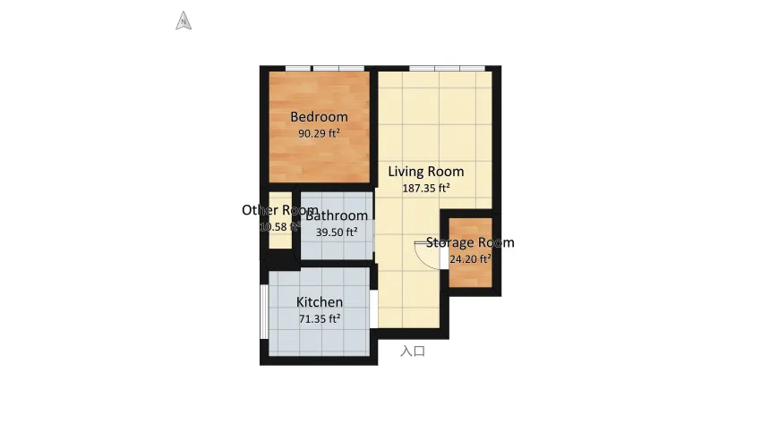 Tengah Grange 2 Room Type 2 King Queen_copy floor plan 46.5