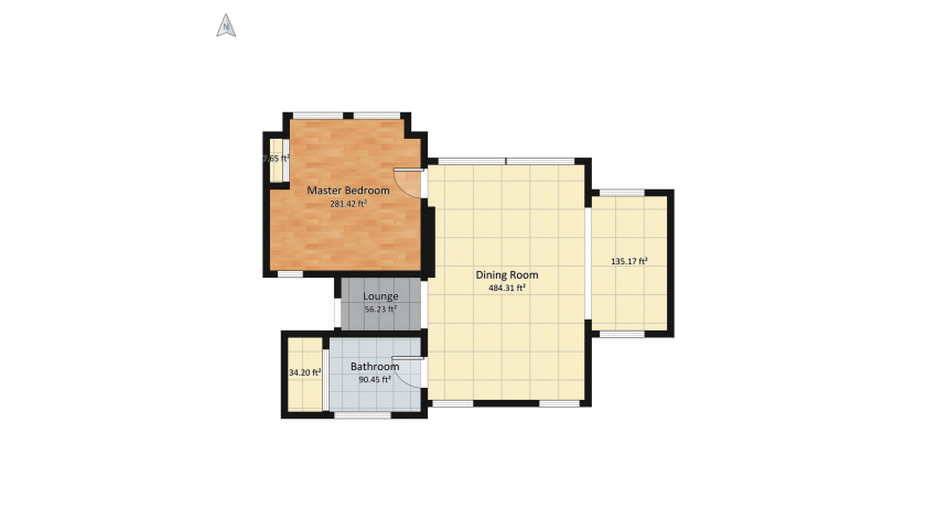Green Rustic House floor plan 113.82