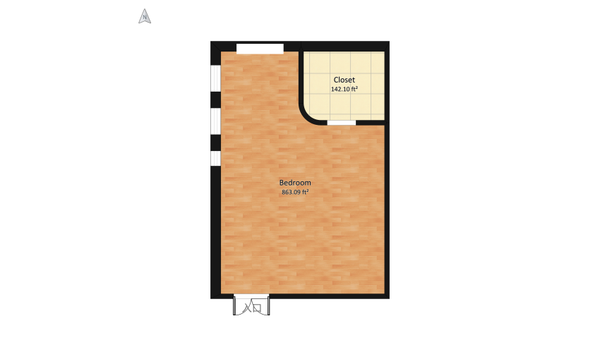 Madalyn's Boho Room #EmptyRoomContest floor plan 102.6