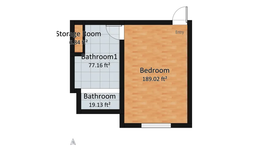Student  Mordern Dorm Room floor plan 27.15