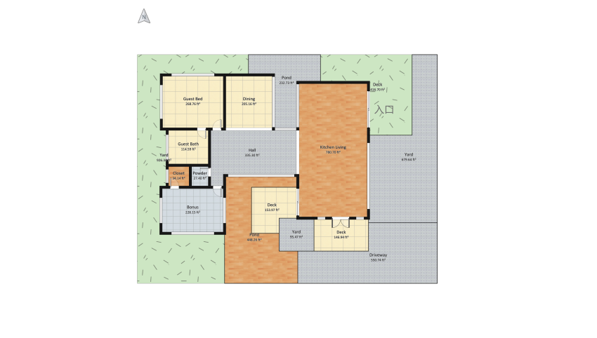 Modern Home floor plan 750.6