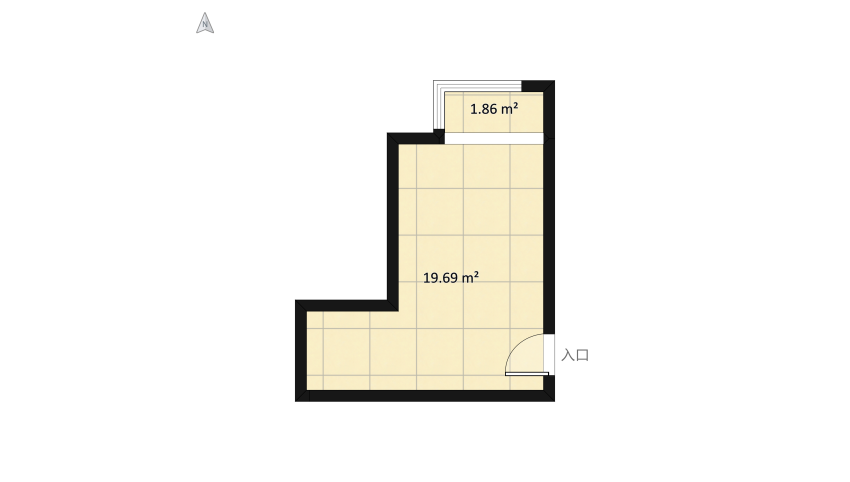 Sala ampliada 3 ambientes floor plan 24.87