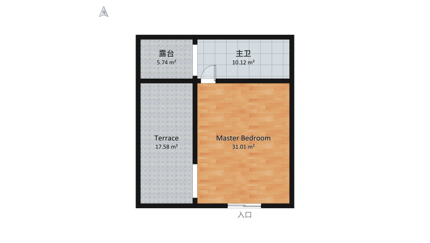 #VeryPeriContest-RelaxingBedroom floor plan 72.4