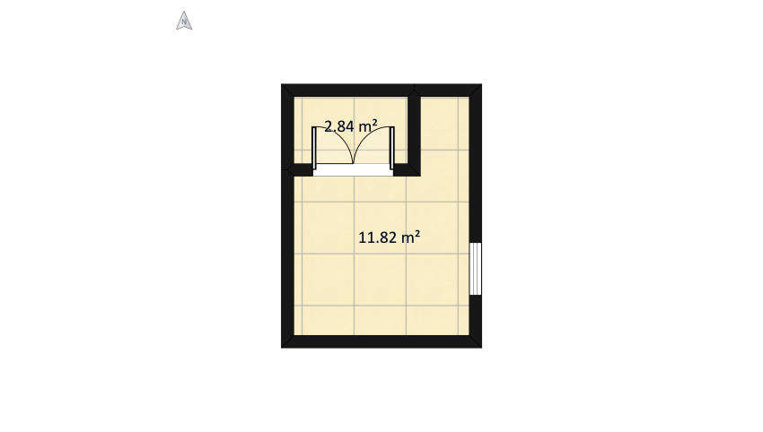Regular Bedroom floor plan 17.54