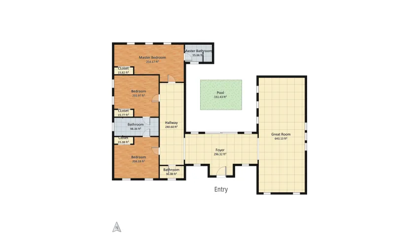 modern family home floor plan 207.26