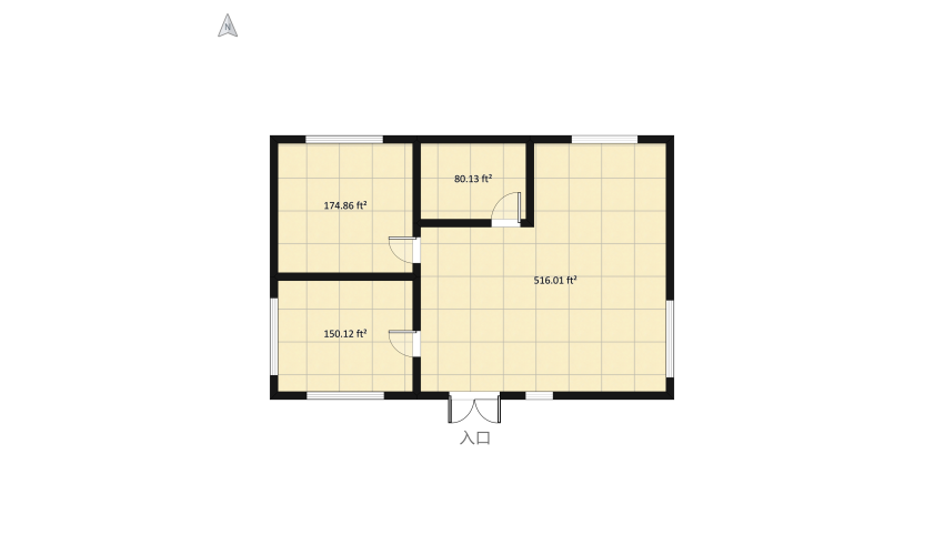 Small House floor plan 94.49