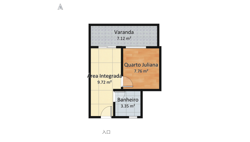 Studio 31m² (J.Dias) floor plan 31.44