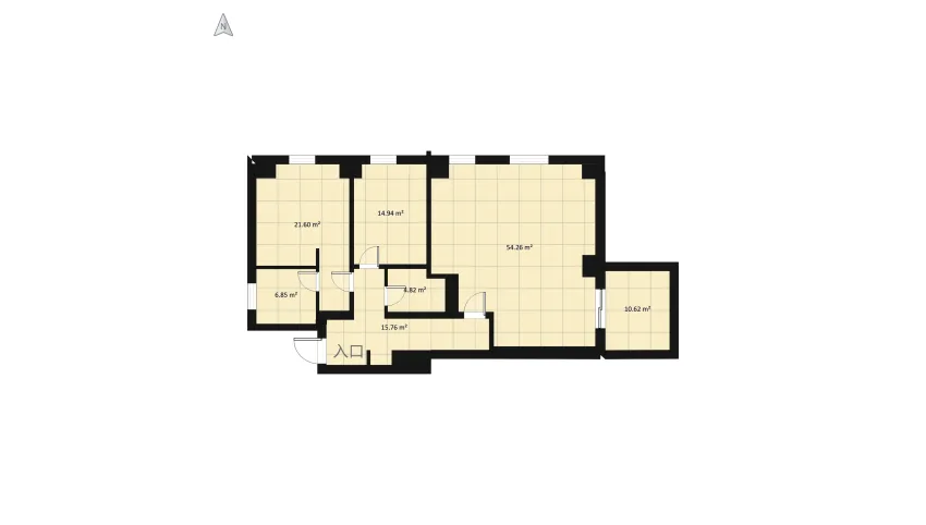 Concrete apartement floor plan 152.48