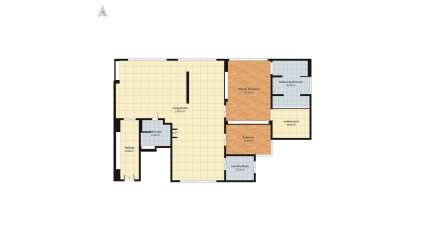 Japandi Glass Apartment floor plan 369.91