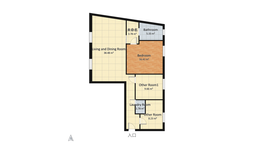 Copy of Appartamento V. floor plan 83.68